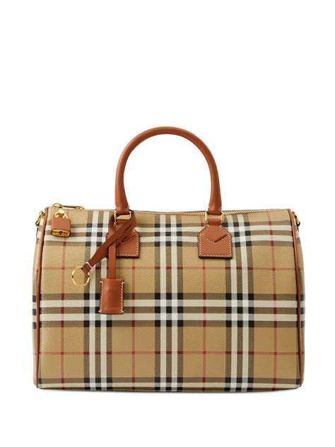 burberry studded bowling bag|Burberry medium check bowling bag.